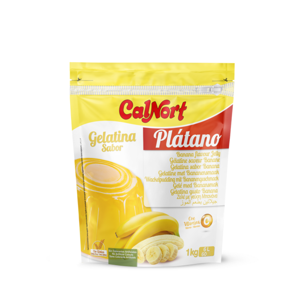 Gelatina sabor Plátano 1 kg CALNORT