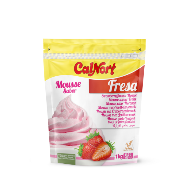 Mousse sabor Fresa 1 kg CALNORT